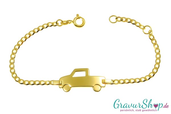 333/000 Gold Kinderarmband Auto gravieren