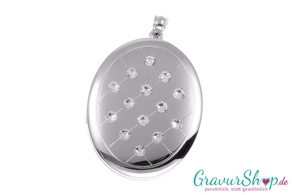 Silber Medaillon mit Gravur 15b