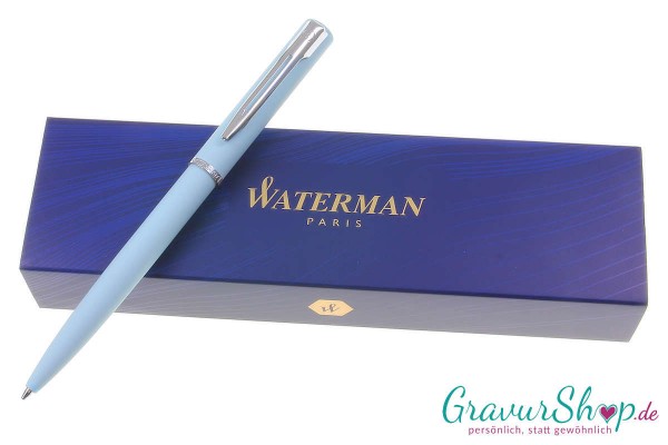 Kugelschreiber 09 Pastell Blau mit Gravur