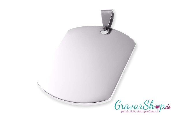 Edelstahl DogTag Glänzend mit Gravur