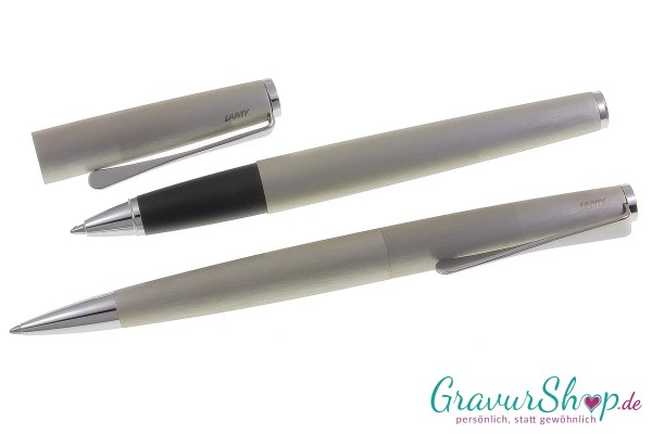 LAMY Studio Schreibset brushed Kuli und Rollerball mit Gravur