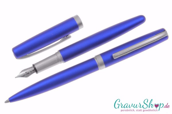 Online Eleganza Blau Schreibset mit Gravur