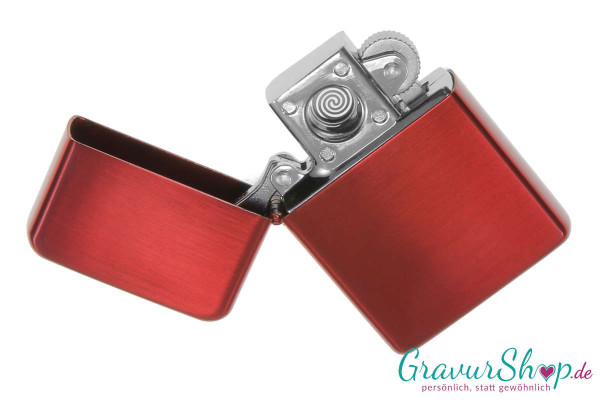 USB Glühspirale Feuerzeug rot mit Gravur