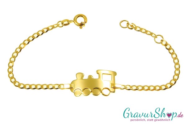 333/000 Gold Kinderarmband Lok gravieren