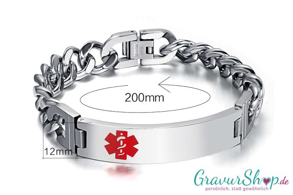 Notfallarmband 06 mit Gravur