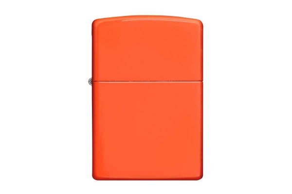 Zippo Neon Orange mit Gravur - Bild 1