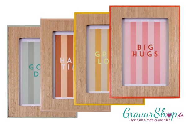 Bilderrahmen 4 Farben mit Gravur