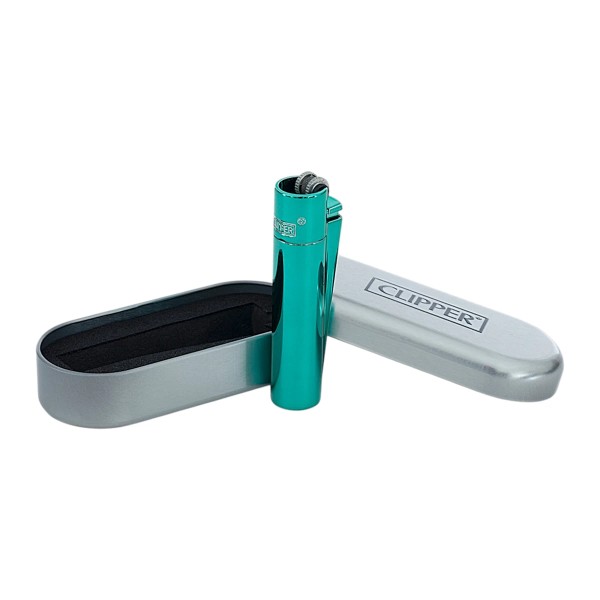 CLIPPER Feuerzeug - Türkis poliert