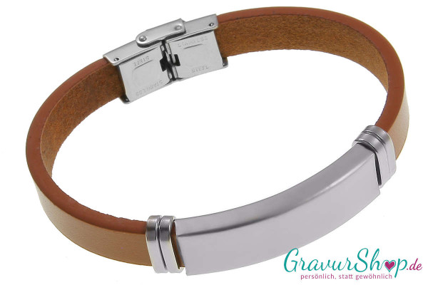 Lederarmband 09 mit Gravur