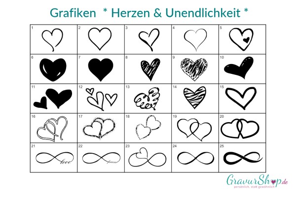 Herzen Und Unendlichkeitsmotive Zum Gravieren Gravurshop