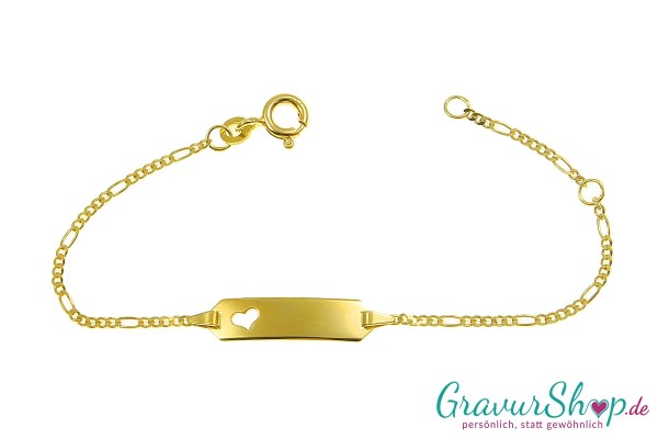 333/000 Gold Kinderarmband gravieren