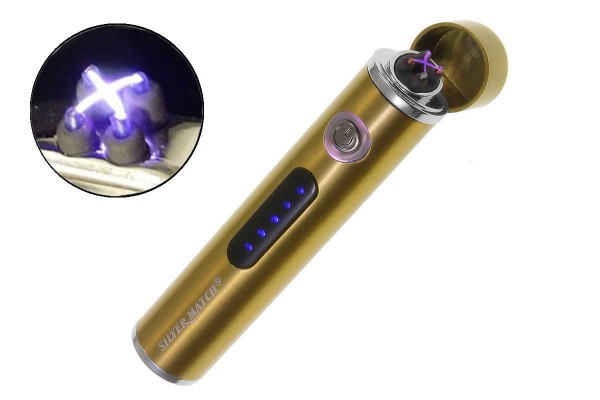 USB X Lichtbogen-Feuerzeug Gold mit Gravur