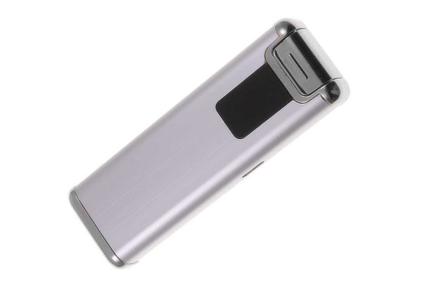 USB X Lichtbogen-Feuerzeug Silber mit Gravur