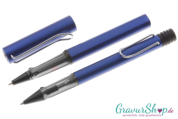 LAMY AL star Schreibset Kuli-Tintenroller oceanblue mit Gravur