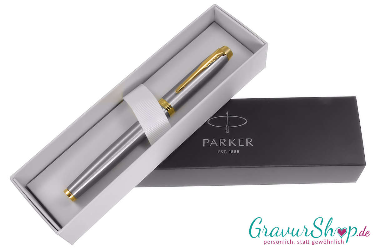 Produktbild von Parker IM Rollerball – Gebürstetes Metall, Inklusive Gravur, Luxuriöses Geschenk