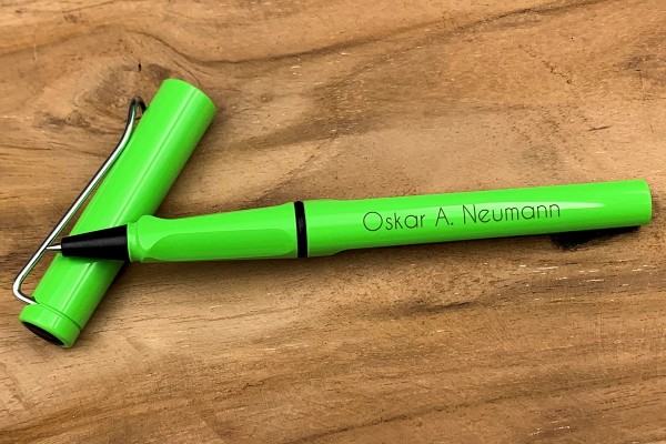 LAMY Safari Tintenroller green mit Gravur Muster