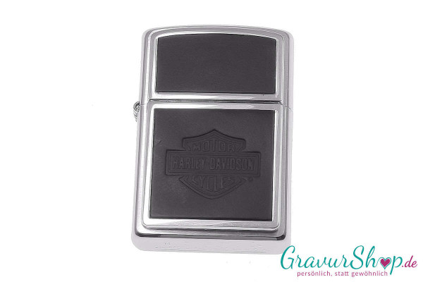 Zippo Chrom gebürstetes Harley Davidson mit Gravur