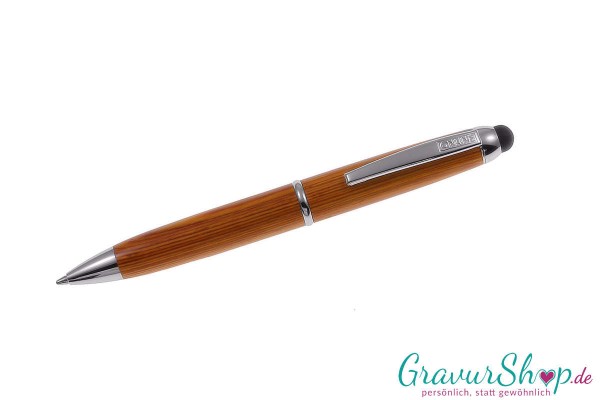 Online Stylus Mini Wood Kugelschreiber Bamboo mit Gravur