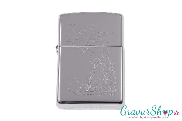 Zippo Delfine mit Gravur