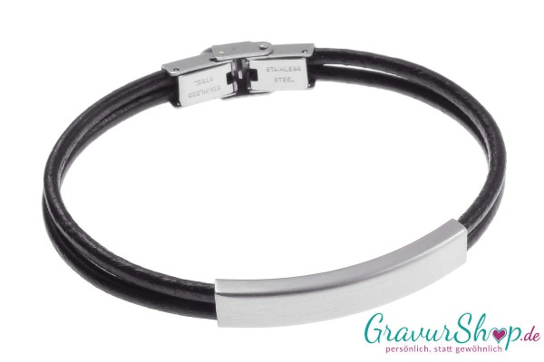 Lederarmband 38 A mit Gravur